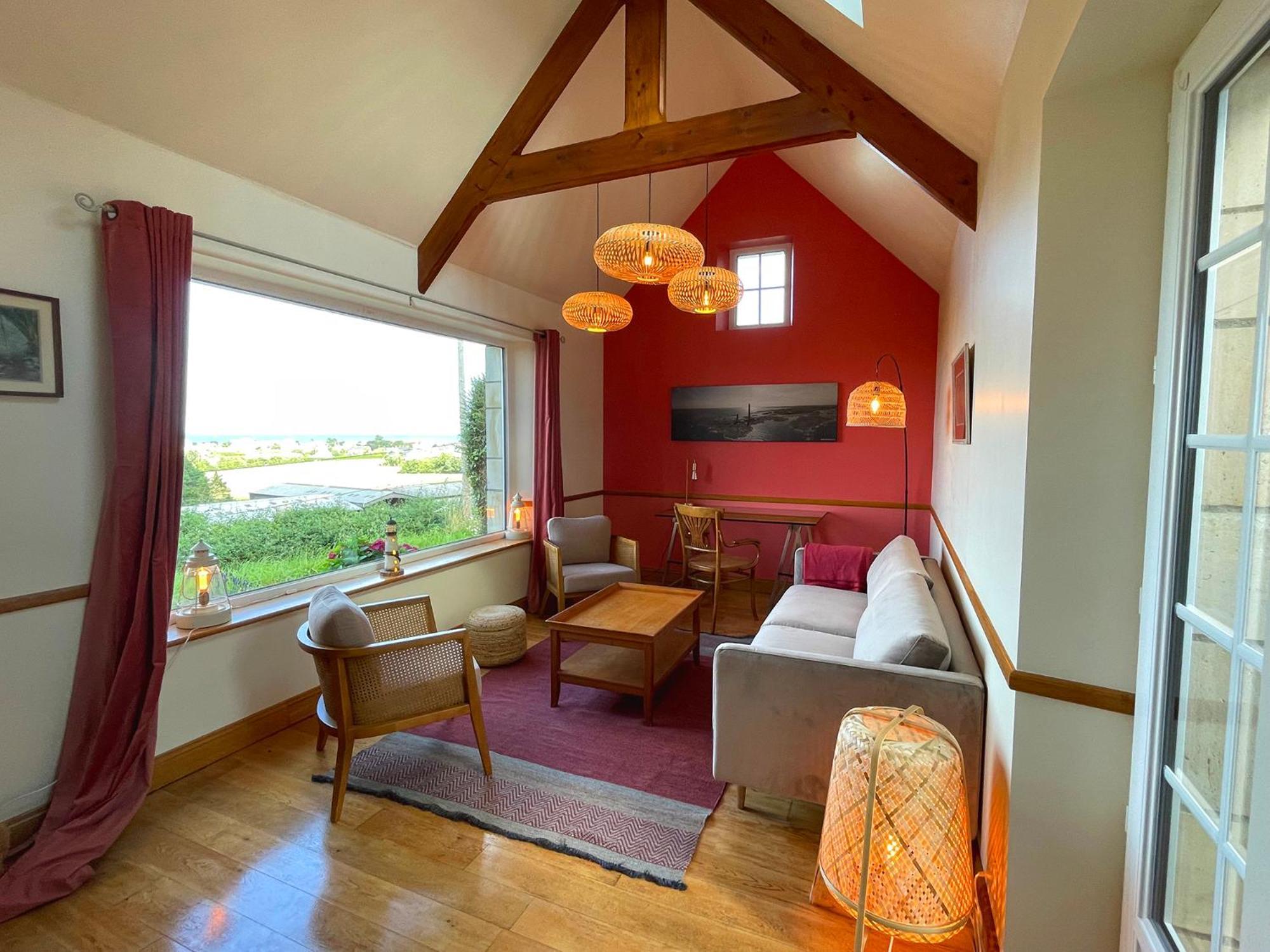 Maison De Charme Vue Sur Mer Pour 6 Pers 퀴네빌 외부 사진